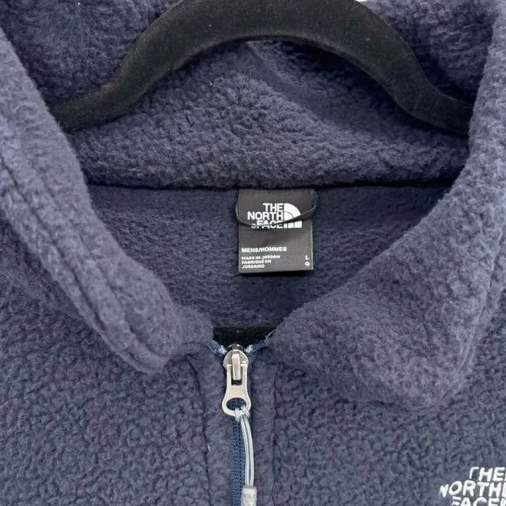 The North Face Men's Size‎ Large Navy Dunraven Sherpa Full Zip Fleece Jacket